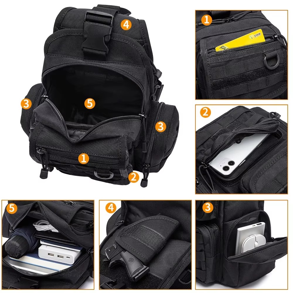 Tactical Pistol Bag Concealed  - Edc Concealed Carry Sling Bag ulasan dan harga