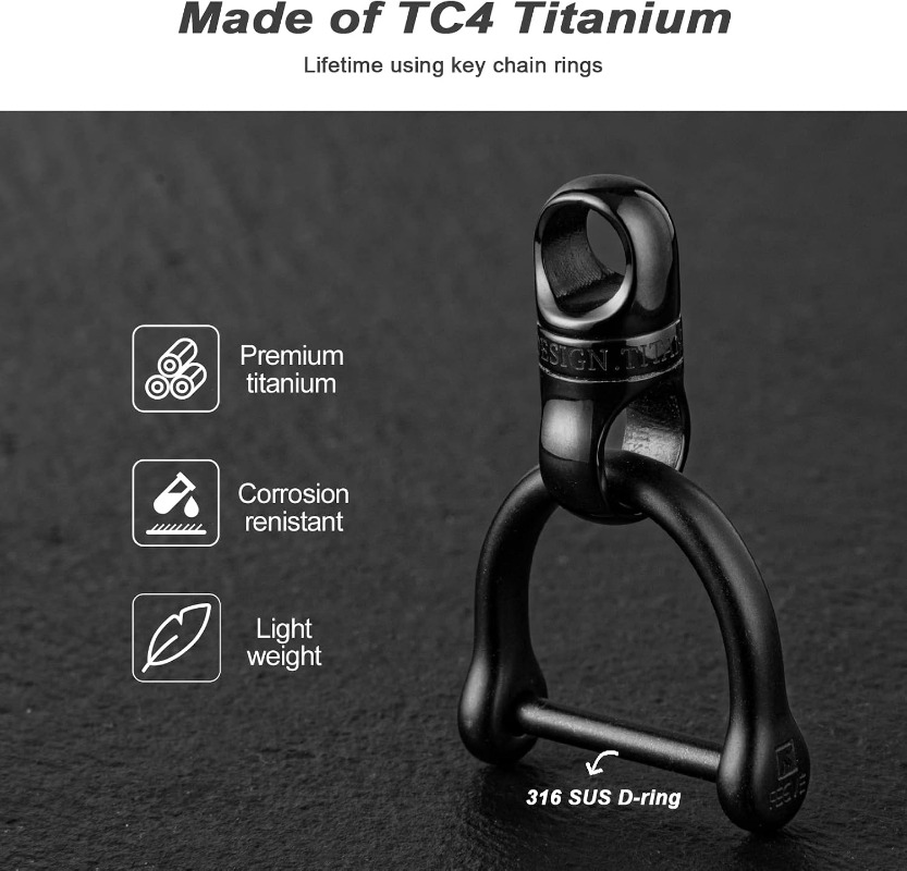 Titanium Key Ring With Round C - Edc Carry Clip ulasan dan harga